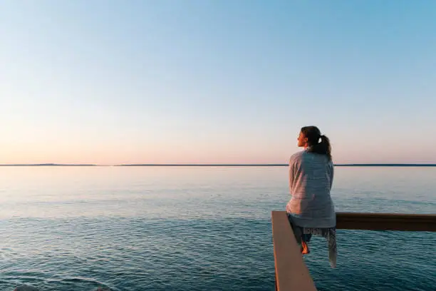 A person taking time to reflect on personal boundaries